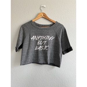 Minkpink Grey Crop Top Cotton